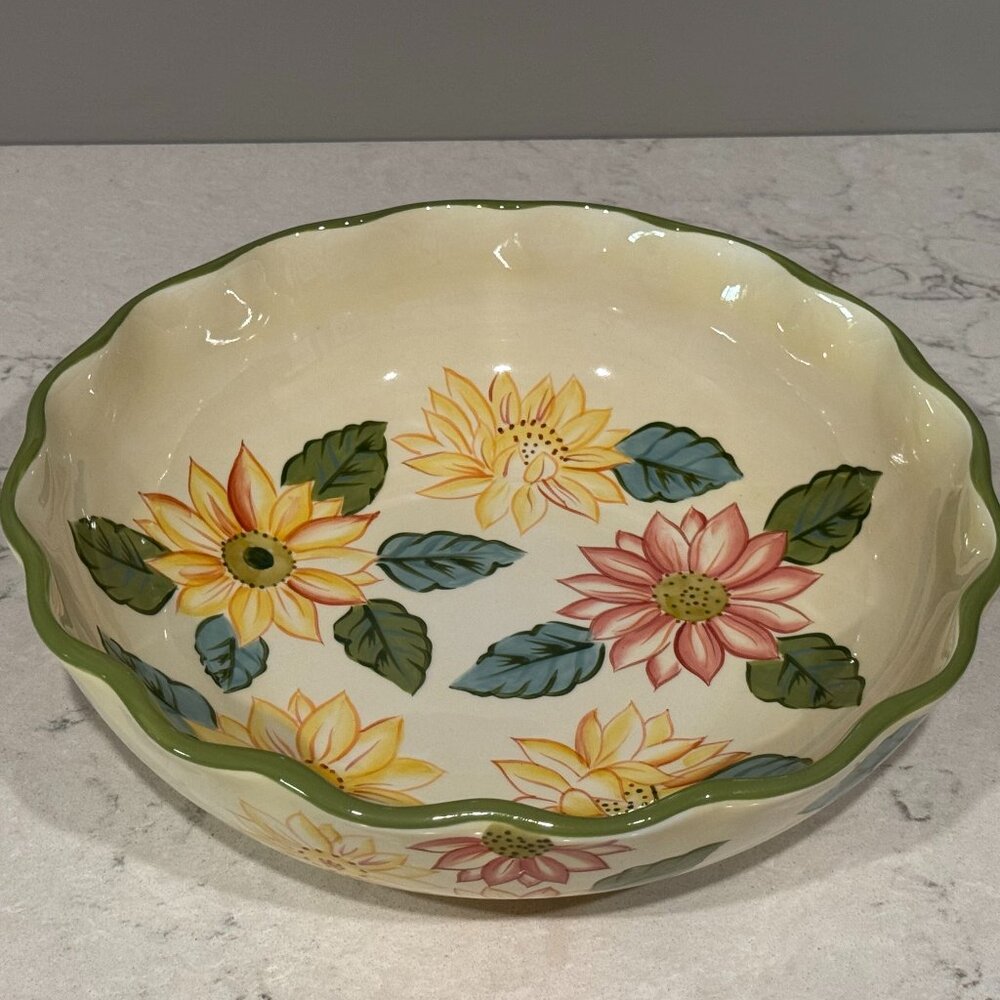 Longaberger Sunflower Serving Bowl
